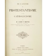 Antique French Religion Book 1869 De L&#39;Avenir Protestantisme Et Du Catho... - £42.80 GBP
