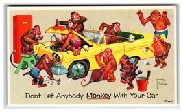 Vintage Prestone Anti-Freeze Monkey Car Service Ad Print Postcard Texaco... - $20.24