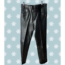 J. Park Collection Genuine Leather Black Pants Grunge Goth Punk Classic ... - £23.34 GBP