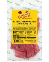 Enjoy Li Hing Strawberry Sour Belts 2.5 Oz. (Pack Of 8 Bags) - $94.05