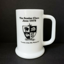 KP High School &quot;The Senior Class of June 1978&quot; Milk Glass 16 oz. Stein Mug - £12.71 GBP