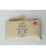 Moroccan Faux Leather Handbag Pouch Purse Women Hamsa Make Up Bag Wallet... - $9.90