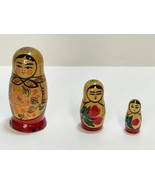 Nesting Dolls In A Doll USSR 3 Piece Set Wooden HXII-ro-2162 - $279.68 MXN