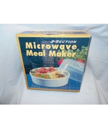Mint In Box Vintage Microwave Meal Maker 3 section Cover Lid  - £9.32 GBP