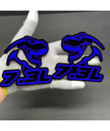 (2) BADGES Godzilla Badges Emblem RAGING 7.3 Blue/Black, Fender Angry Ag... - $42.99