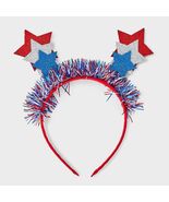 Americana Star and Tinsel Headband Red White Blue - $216.25 MXN