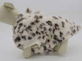 Grayson Pup Leopard Short Sleeve Sherpa Dog Hoodie Light Beige XS - £7.68 GBP
