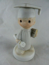1980 Precious Moments The Lord Bless You and Keep You Blond Boy Graduation 5&quot; - £11.64 GBP