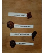 Organic Carolina Reaper, Yellow Reaper, Ghost pepper and habanero. Fiery... - $9.00+