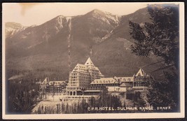 Banff, Canada Pre-1920 RPPC - Canadian Pacific Railroad Hotel &amp; Sulphur Range - £9.60 GBP