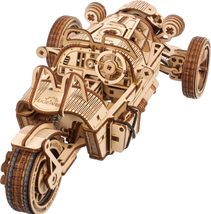 Three-Wheeler UGR-S - Wooden Motorcycle Model Kit - 3D Puzzles for Adults - Wood - £56.96 GBP