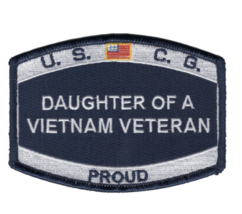 4.5&quot; Coast Guard Daughter Of A Vietnam Veteran Embroidered Patch - £22.97 GBP