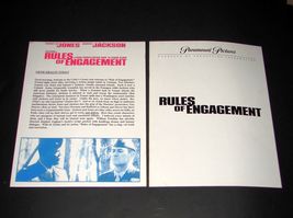 RULES OF ENGAGEMENT Movie Press Kit Production Notes Pressbook &amp; STANDEE... - $14.49