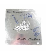 Paul Rodgers Simon Kirke &amp; Dave Colwell signed Run With The Pack LP Viny... - £318.79 GBP