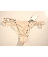 ELLE MACPHERSON Intimates ARTISTRY Chrisma CREAM Panty THONG E16-564 Lac... - £50.46 GBP