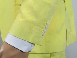 Men Premium 100% Linen Cocktail Suit by INSERCH Breathable and cool SU880 Yellow image 6