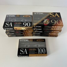 LOT 10 TDK SA-X 90 100 IEC II/TYPE II. High Position Cassette Tapes New ... - $75.83