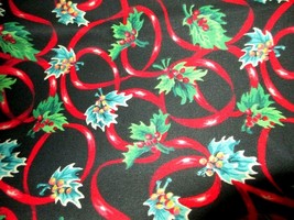 Fabric General CHRISTMAS &quot;Christmas Holly &amp; Ribbon&quot; 7 Coordinating Pieces $4.75 - £3.81 GBP
