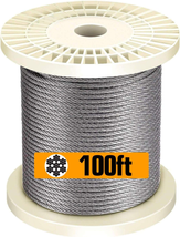 T316-Stainless Steel 1/8&#39;&#39; Aircraft Wire Rope for Cable Deck Railing Ki - £61.69 GBP