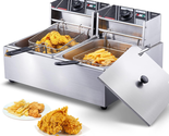Commercial Restaurant 24L Large Capacity Countertop Fryer W/Dual Removab... - £185.29 GBP