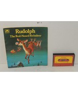 Vintage Golden Books Rudolph The Red-Nosed Reindeer Book and Tape Rare VHTF - $454.66 MXN
