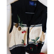 Crazy Horse Christmas Winter Sweater Vest Size XL Vintage - $14.84