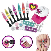 Girls Nail Art Kit Nail Pens Salon Diy Manicure Set Girls Cosmetic Toys - £28.73 GBP