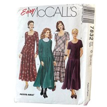 McCalls Sewing Pattern 7832 Dress Drop waist Misses Size 20-24 - $8.99