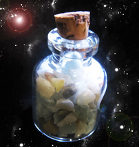 HAUNTED BANISHING PROTECTION STONES VIAL SPRINKLE IN HOUSE ON PIC HIGH  ... - $0.00