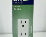 Leviton 15A 125V Decora Styling Duplex Grounded Outlet White S02-5325-WS - $7.82