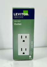 Leviton 15A 125V Decora Styling Duplex Grounded Outlet White S02-5325-WS - £6.15 GBP