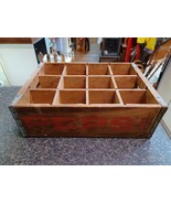 Vintage Wood Pepsi Crate for 12 Count Bottles Red Letters Wall Hanging - $49.49