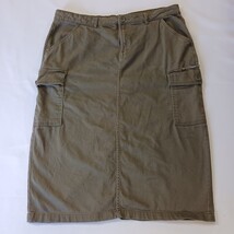 Devoted Women's Green Rear Zipper Cargo Denim Skirt Size XL image 13