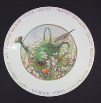Wildflower Meadow Marjolein Bastin china plate Watering Can 8&quot; - $16.63
