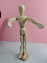 Wooden Poseable Figure Mannequin For Artists, Jointed 13&quot; Tall Art Craft... - £11.15 GBP