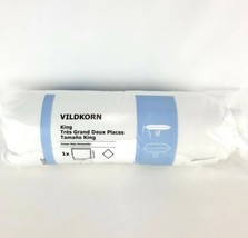 IKEA VILDKORN King Low Pillow for Stomach Sleeper Soft and Firm White New - $34.64