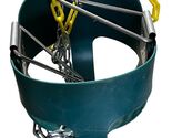 Heavy-Duty Green Plastic Bucket With Metal Support Chains &amp; Yellow Handles - $14.40