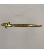 Brass Shark 8 1/4&quot; Letter Mail Envelope Opener - $16.00