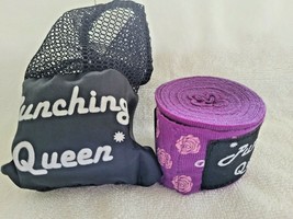 Punching Queen Women’s Purple Floral Hand Wraps - £10.70 GBP