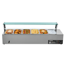 VEVOR Commercial Food Warmer, 110V Electric Stainless Steel Steam Food W... - €156,28 EUR