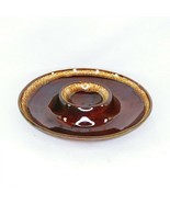 Chip Dip Vegetable Bowl Kathy Kale USA Pottery Chocolate Brown Vintage 1... - £34.15 GBP