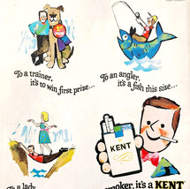 1966 Kent Cigarettes Advertisement Tobacco Smoking Vintage Cartoon DWII31 - £23.83 GBP