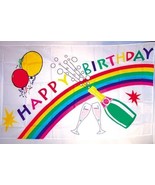 HAPPY BDAY FLAG FL315 flags banners celebration banner birthday party ha... - $6.40