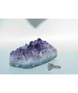 Sterling Silver Heart Flower Ring Size 7 1.4Gr Vintage - $20.36 CAD