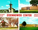 Greetings From Eisenhower Center Abilene, Kansas KS Unused Chrome Postca... - $3.91