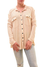 Free People We The Free Womens Button Down Shirt Blush Xs - £32.12 GBP
