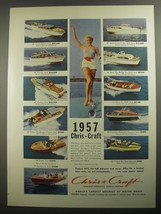 1957 Chris-Craft Boats Advertisement - £14.53 GBP