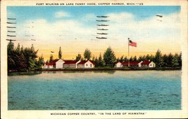 E.C. Kropp Linen POSTCARD-FORT Wilkins, Lake Fannie Hooe, Cooper Harbor, Mi BK61 - £3.95 GBP