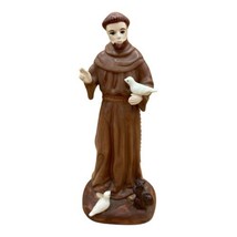 Vintage 1978 Saint Francis Statue Ceramic 9 3/4 Hobbyist Signed READ - £17.06 GBP