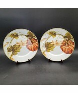 Set of Two (2) Williams Sonoma Botanical Pumpkin Salad Plates 8.5&quot; Disco... - $67.82 CAD